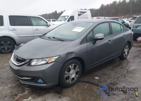 2013 Honda Civic Hybrid из США, поврежденный, VIN 19XFB4F2XDE202474